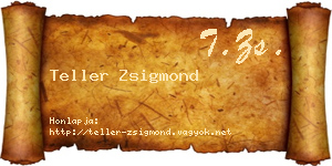 Teller Zsigmond névjegykártya