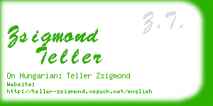 zsigmond teller business card